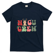 Retro NICU Crew Christmas Lights Reindeer Neonatal ICU Women T-Shirt