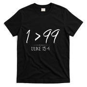 He Left The 99 To Rescue Me Christian Luke Sheep Gift T-Shirt