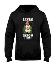 Elf Santa I Know Him Buddy Funny Christmas T-Shirt