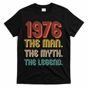 50th Birthday 1976 The Man Myth The Legend T-Shirt - Black