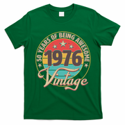 50th Birthday 50 Years Of Being Awesome 1976 Vintage  T-Shirt - Irish Green