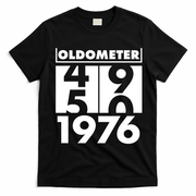 50th Birthday Oldometer 1976 T-Shirt - Black