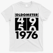 50th Birthday Oldometer 1976 T-Shirt - White