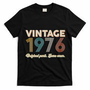 50th Birthday Vintage 1976 Original Parts Some Wear  T-Shirt - Black