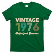 50th Birthday Vintage 1976 Original Parts Some Wear  T-Shirt - Irish Green