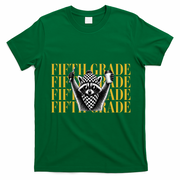 5th Fifth Grade Funny Raccoon Back To School T-Shirt - Irish Green