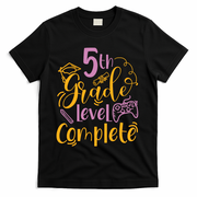 5th Grade Level Complete Fifth Grader School Graduation T-Shirt - Black