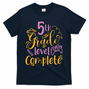 5th Grade Level Complete Fifth Grader School Graduation T-Shirt - Navy