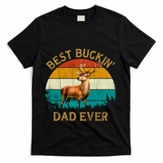 Vintage Retro Style Whitetailed Deer Best Buckin Dad Ever Great Gift T-Shirt