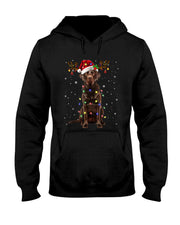 Chocolate Lab Labrador Christmas Tree Light Pajama Dog Xmas T-Shirt