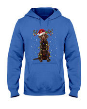 Chocolate Lab Labrador Christmas Tree Light Pajama Dog Xmas T-Shirt