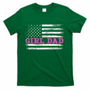 Girl Dad Usa Vintage Flag Cute Fathers Day Gift T-Shirt