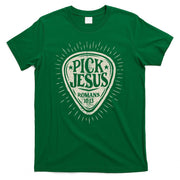 Guitar Pick Jesus Christian Music Guitarist Pastor Retro T-Shirt