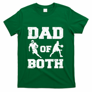 Dad Of Both Funny Football Basketball Dad T-Shirt