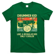 Drumming Art For Boys Girls Kids Drumline Drum Set Drummer T-Shirt