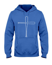 Cross Baseball Bats Christian Faith Sports Coach Pitcher T-Shirt