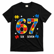 67 Autism Puzzle Six Seven T-Shirt - Black