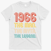 60th Birthday 1966 The Man Myth The Legend T-Shirt - White