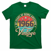 60th Birthday 60 Years Of Being Awesome 1966 Vintage  T-Shirt - Irish Green