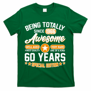60th Birthday Being Totally Awesome Since 1966 Special Edition  T-Shirt - Green