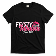 60th Birthday Feisty And Fabulous Since 1966  T-Shirt - Black
