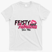 60th Birthday Feisty And Fabulous Since 1966  T-Shirt - White