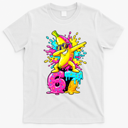 67 Baseball Ice Cream Six Seven Banana T-Shirt - White