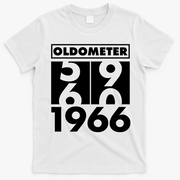 60th Birthday Oldometer 1966 T-Shirt - White