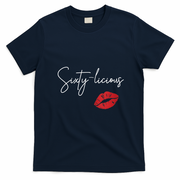 60th Birthday, Sixty-licious 60 Years Old Funny T-Shirt - Navy Blue