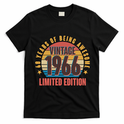 60th Birthday Vintage 1966 60 Years Of Being Awesome Limited Edition  T-Shirt - Black