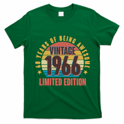 60th Birthday Vintage 1966 60 Years Of Being Awesome Limited Edition  T-Shirt - Irish Green