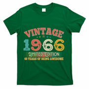 60th Birthday Vintage 1966 Limited Edition 60 Years Of Being Awesome T-Shirt - Green