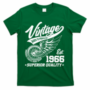 60th Birthday Vintage Age To Perfection EST 1966 Superior Quality T-Shirt - Green