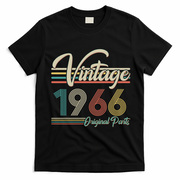 60th Birthday Vintage 1966 Original Parts Birthday T-Shirt - Black