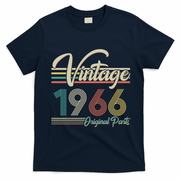 60th Birthday Vintage 1966 Original Parts Birthday T-Shirt - Navy Blue