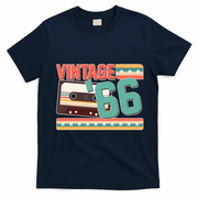 60th Birthday Vintage 1966 Cassette Tape  T-Shirt - Navy Blue