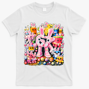 6-7 Easter Bunny Brainrot Funny 67 Meme T-Shirt - White