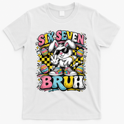 6-7 Funny Easter Bunny 67 Meme Six Seven Bruh Rabbit T-Shirt - White