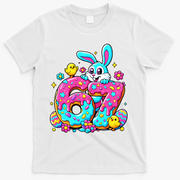 67 Funny Six Seven Gen Meme Cute Rabbit Easter Bunny T-Shirt - White