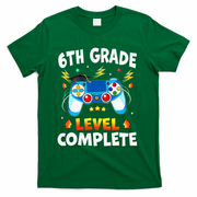 6Th Grade Level Complete School Graduation Video Gamer T-Shirt - Green