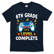 6Th Grade Level Complete School Graduation Video Gamer T-Shirt - Navy