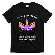 6Th Grade Unicorn Sixth Grade Teacher Funny Gift T-Shirt - Black