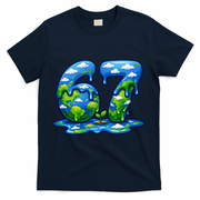 6-7 Meme 67 Six Seven Earth T-Shirt - Navy