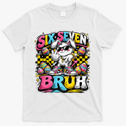 6-7 Meme Funny 67 Easter Bunny T-Shirt - White