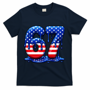 6-7 Meme USA Stars Patriotic 67 Six Seven 4th Of July T-Shirt - Navy