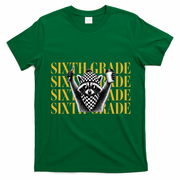 6th Six Grade Funny Raccoon Back To School T-Shirt - Irish Green
