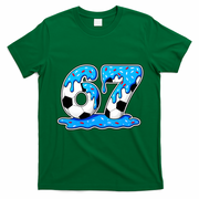 67 Soccer Melting Ice Cream Drip 6-7 Meme T-Shirt - Irish Green
