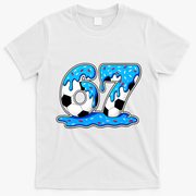 67 Soccer Melting Ice Cream Drip 6-7 Meme T-Shirt - White