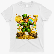 67 St Patricks Day Six Seven Meme Funny T-Shirt - White