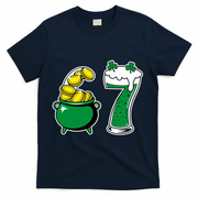 67 St Patrick’s Day Six Seven Meme Pot Of Gold T-Shirt - Navy